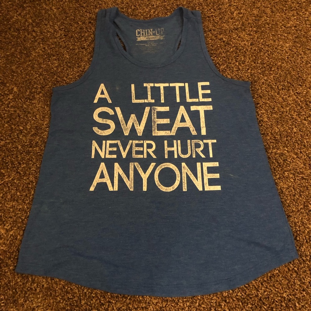 Blue workout tank